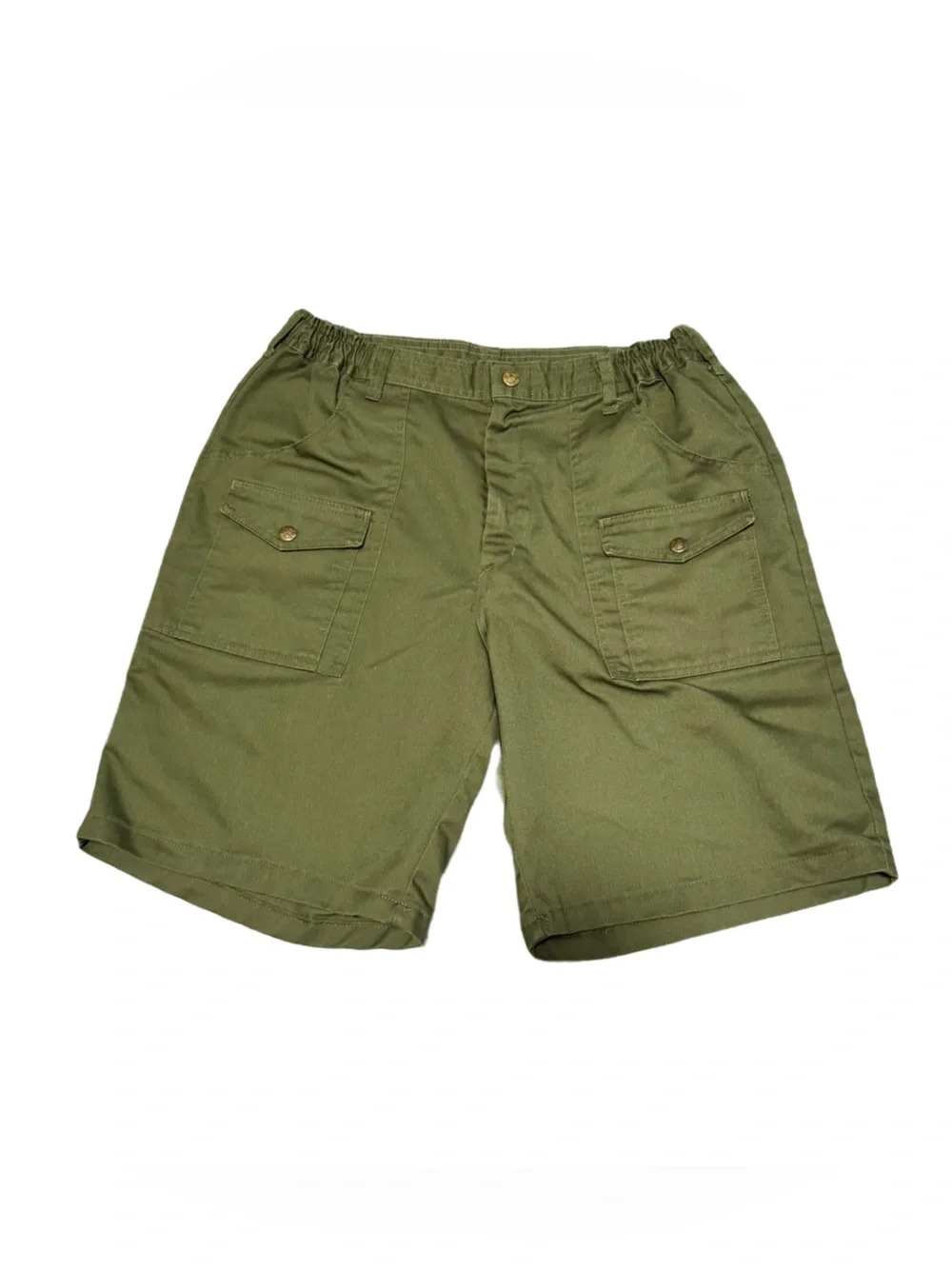 Vintage Boy Scouts of American Cargo Shorts Men's 34 Green Cotton Utility Gorp
